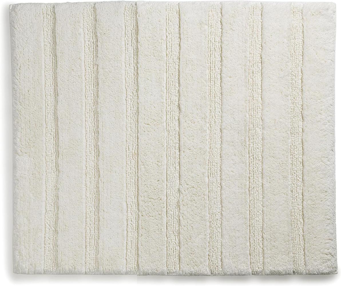 Kela Badematte Megan, 65 cm x 55 cm, 100% Baumwolle, Offwhite, rutschhemmend, waschbar bis 30° C, geeignet für Fußbodenheizung, 23580 Bild 1