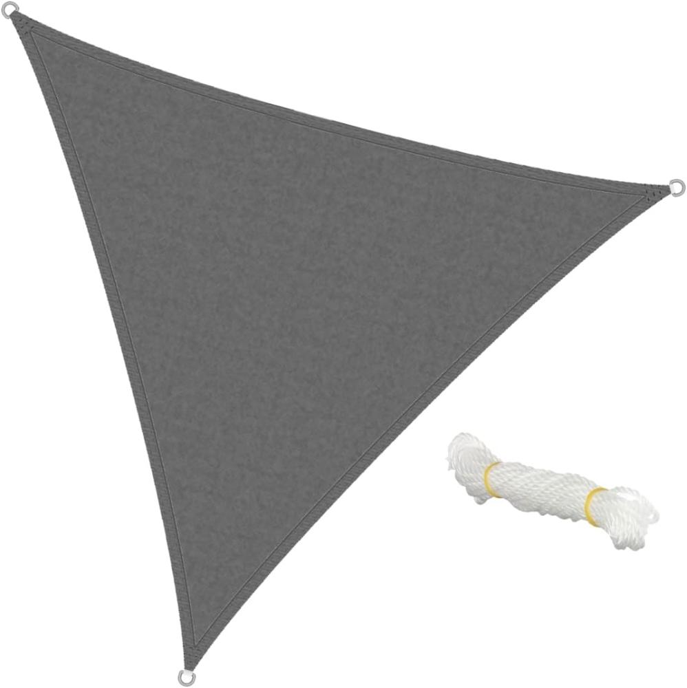 ECD Germany Sonnensegel Dreieck 3,6 x 3,6 x 3,6m Grau Bild 1