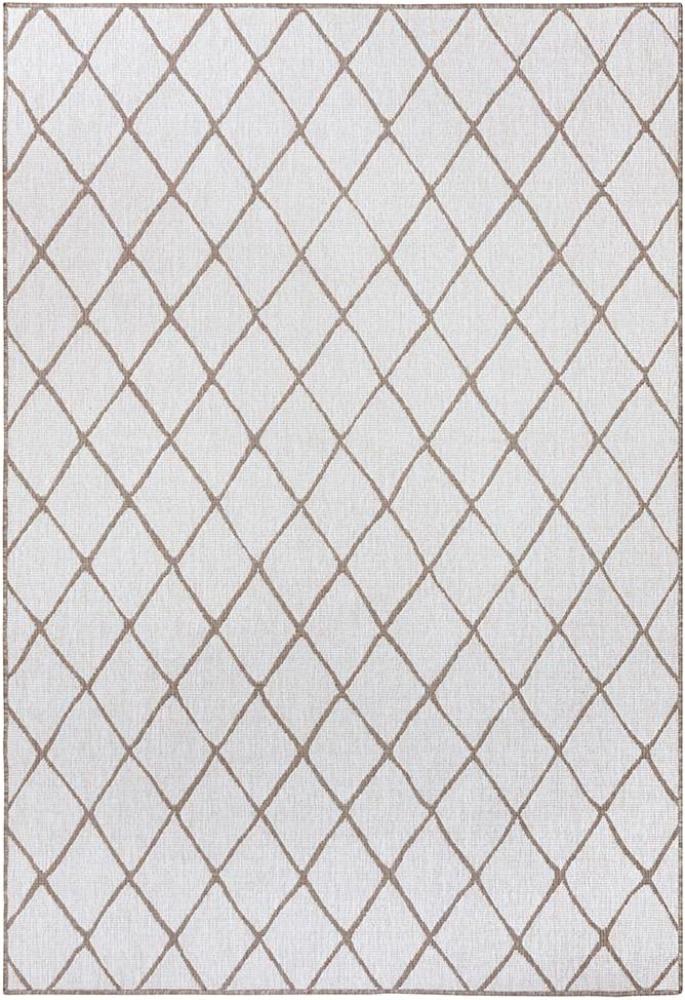 In- & Outdoor Wendeteppich Malaga Beige Creme - 80x350x0,5cm Bild 1