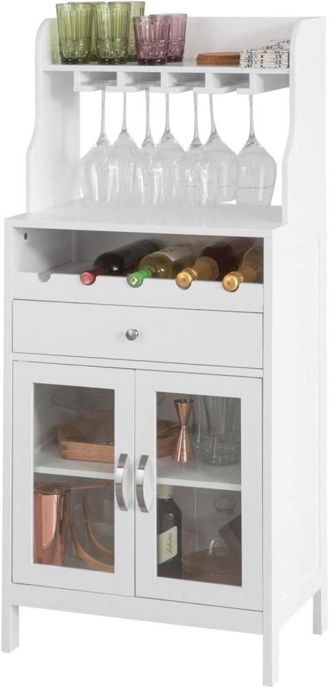 Weinschrank mit 1 Schublade und 2 Türen MDF Weiß FSB24-W Bild 1