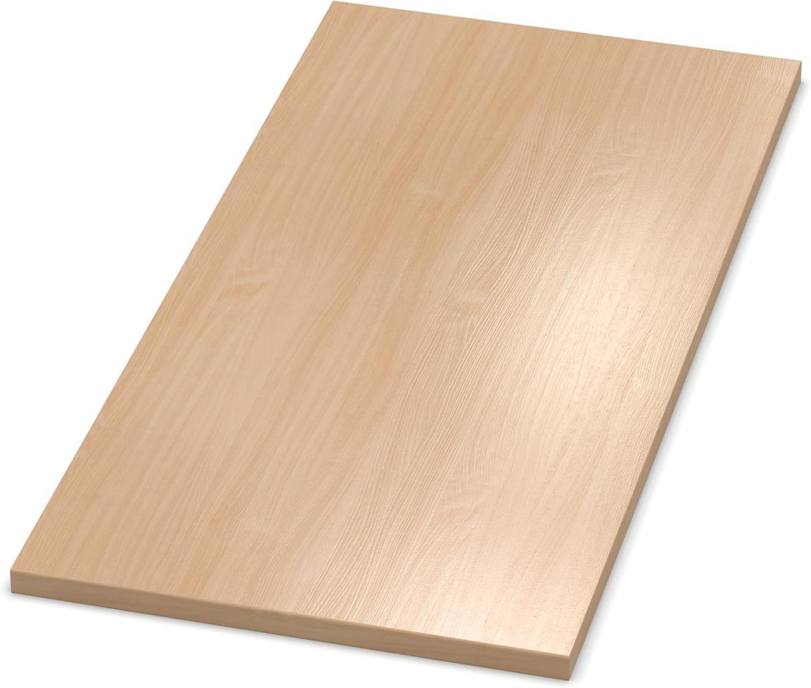 AUPROTEC Tischplatte 19mm Buche 800 x 600 mm Holzplatte Dekor Spanplatte mit Umleimer ABS Kante Auswahl: 80 x 60 cm Bild 1