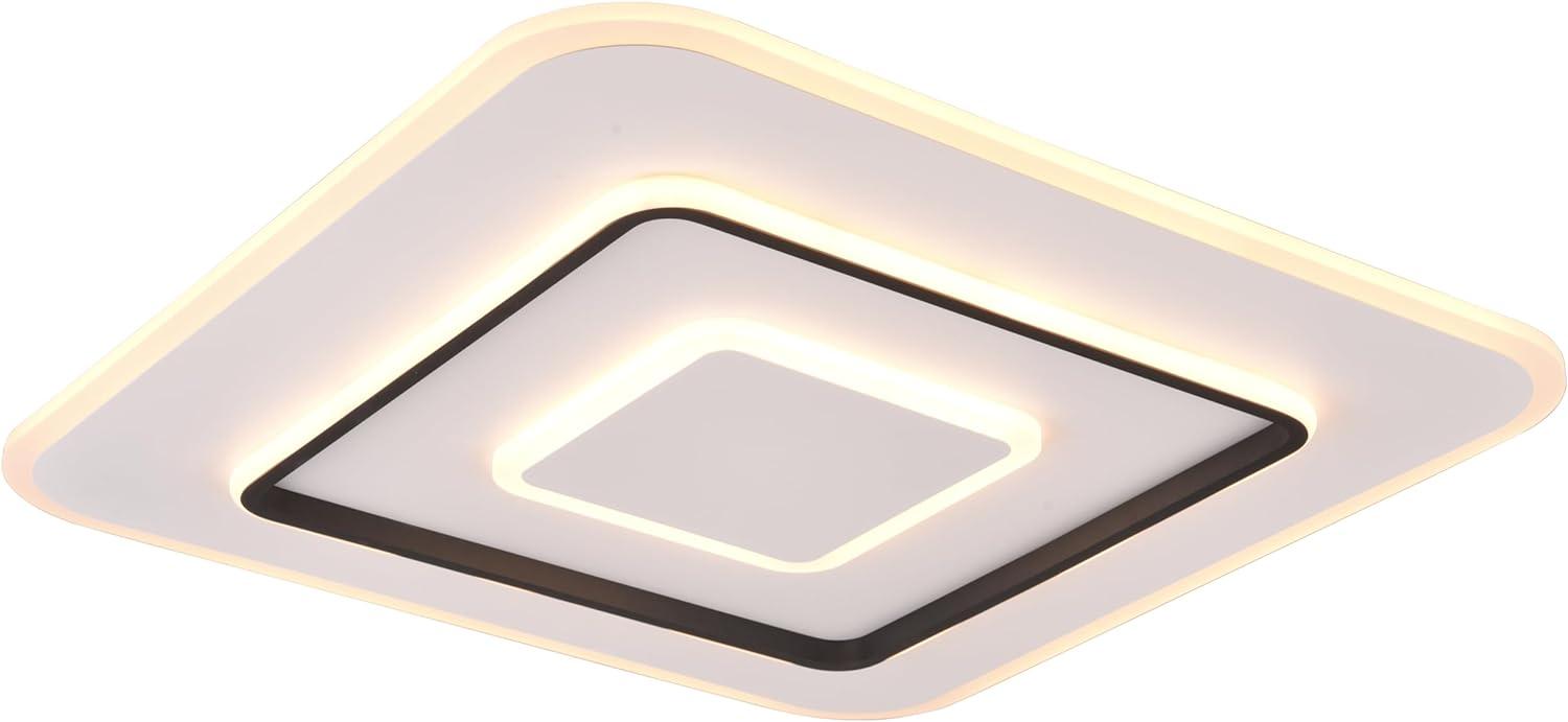Flache LED Deckenleuchte JORA Weiß mit Fernbedienung dimmbar, 60x60cm Bild 1