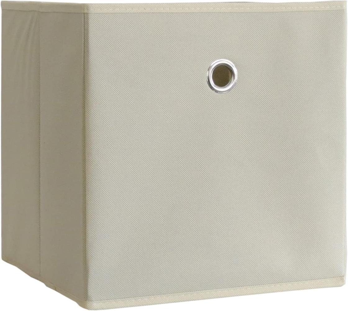 VCM 10er-Set 'Boxas' Faltbox, 28x27x27 cm, weiß/natur Bild 1