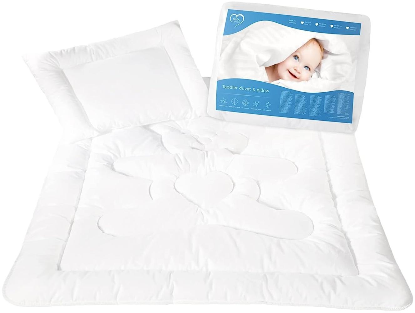Bettdecken- und Kissenfüllung für Babybetten oder Kinderwagen, 80 x 70 cm, 100 % Baumwolle, Opt. 8 Bild 1