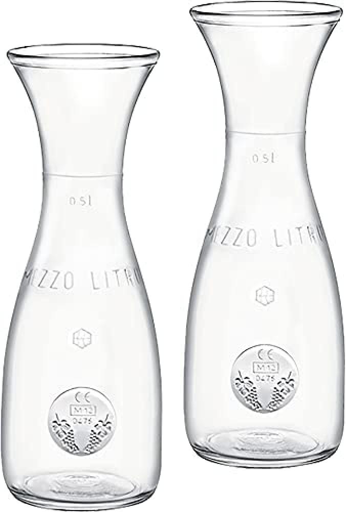 Glas Karaffe Misura 0,5L mit CE Eichring - 2 Stück - Bild 1