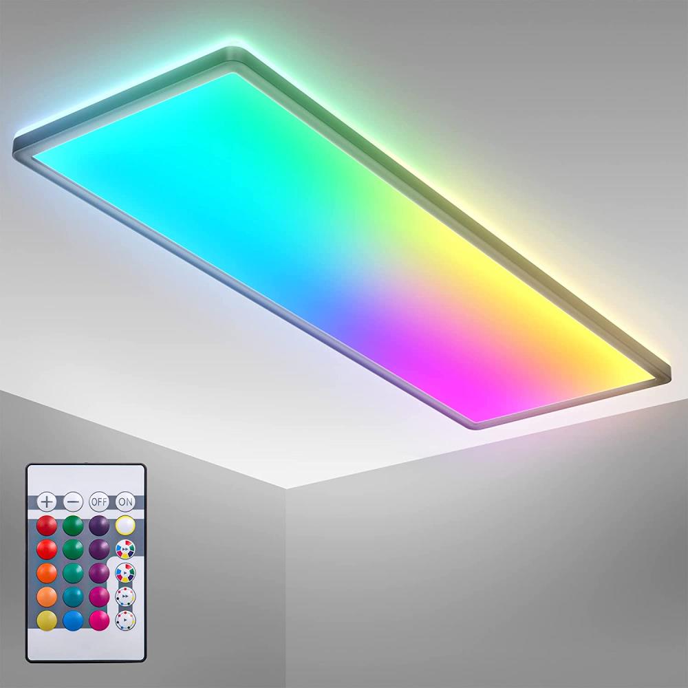 LED Deckenleuchte RGB Dimmbar Panel Farbwechsel Deckenlampe indirektes Licht 22W Bild 1