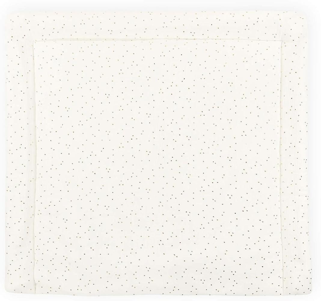 KraftKids Wickelauflage in Musselin goldene Punkte auf Weiß, Wickelunterlage 60x70 cm (BxT), Wickelkissen Bild 1