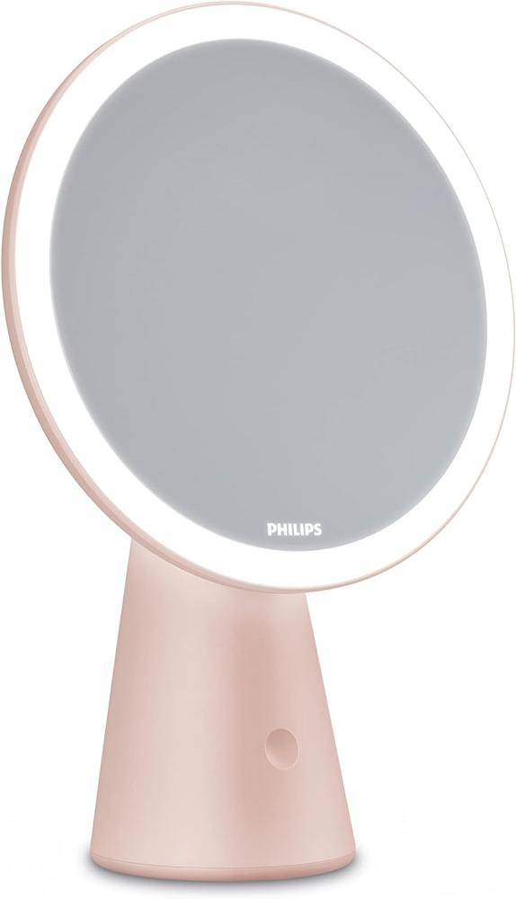 Philips LED Mirror Spiegelleuchte, drei voreingestellte Lichteinstellungen, natürliche Farben, USB-Ladestation, rosé Bild 1