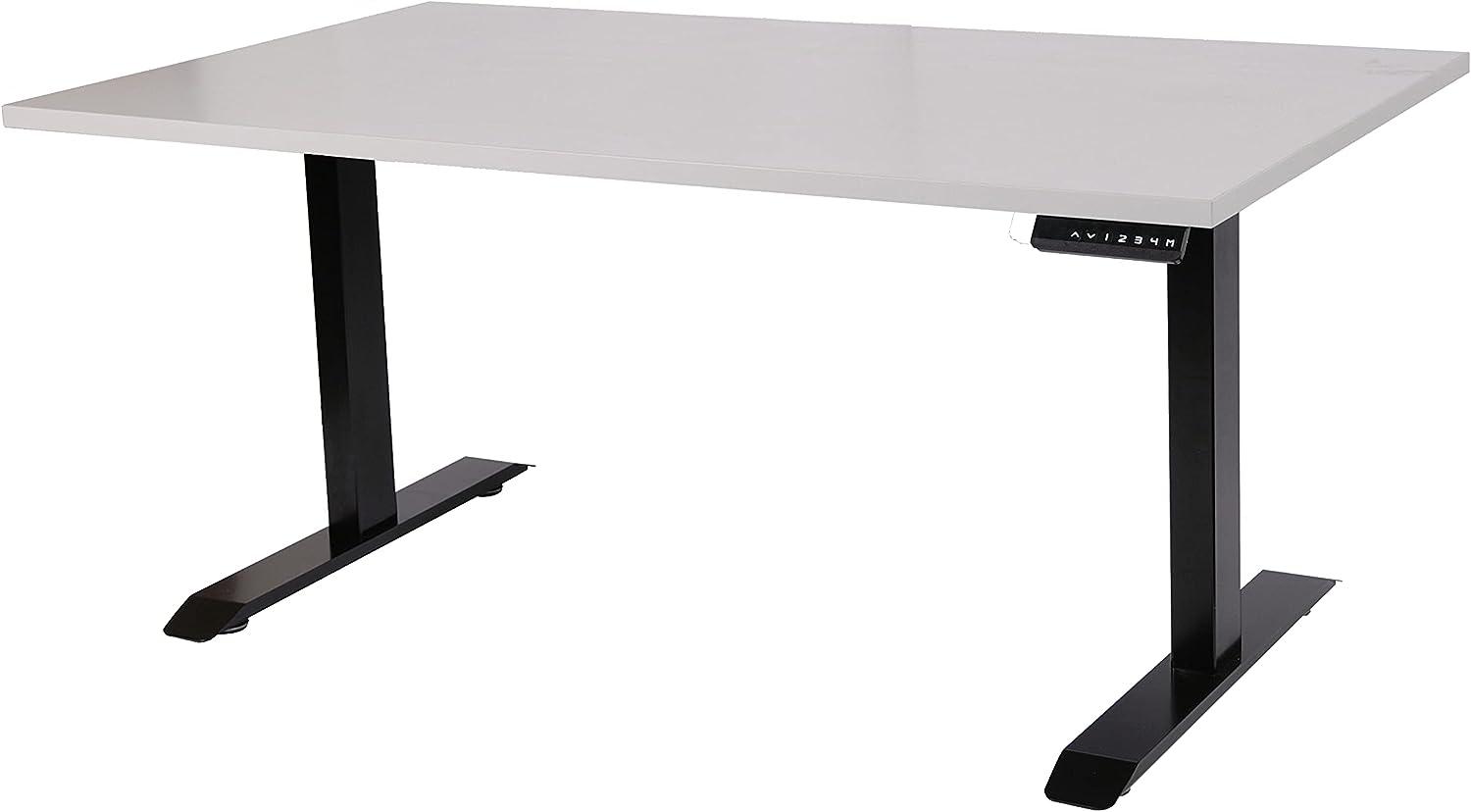 Szagato Schreibtisch stufenlos elektrisch höhenverstellbar BxTxH: 180x80x(64,5-129,5) cm schwarz, mit Memory-Funktion inkl. Tischplatte Stärke 2,5 cm (Stischgestell, Steh-Sitz Tisch) Bild 1