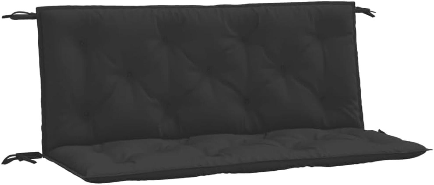 Gartenbank-Auflagen 2 Stk. Schwarz 120x50x7 cm Oxford-Gewebe Bild 1