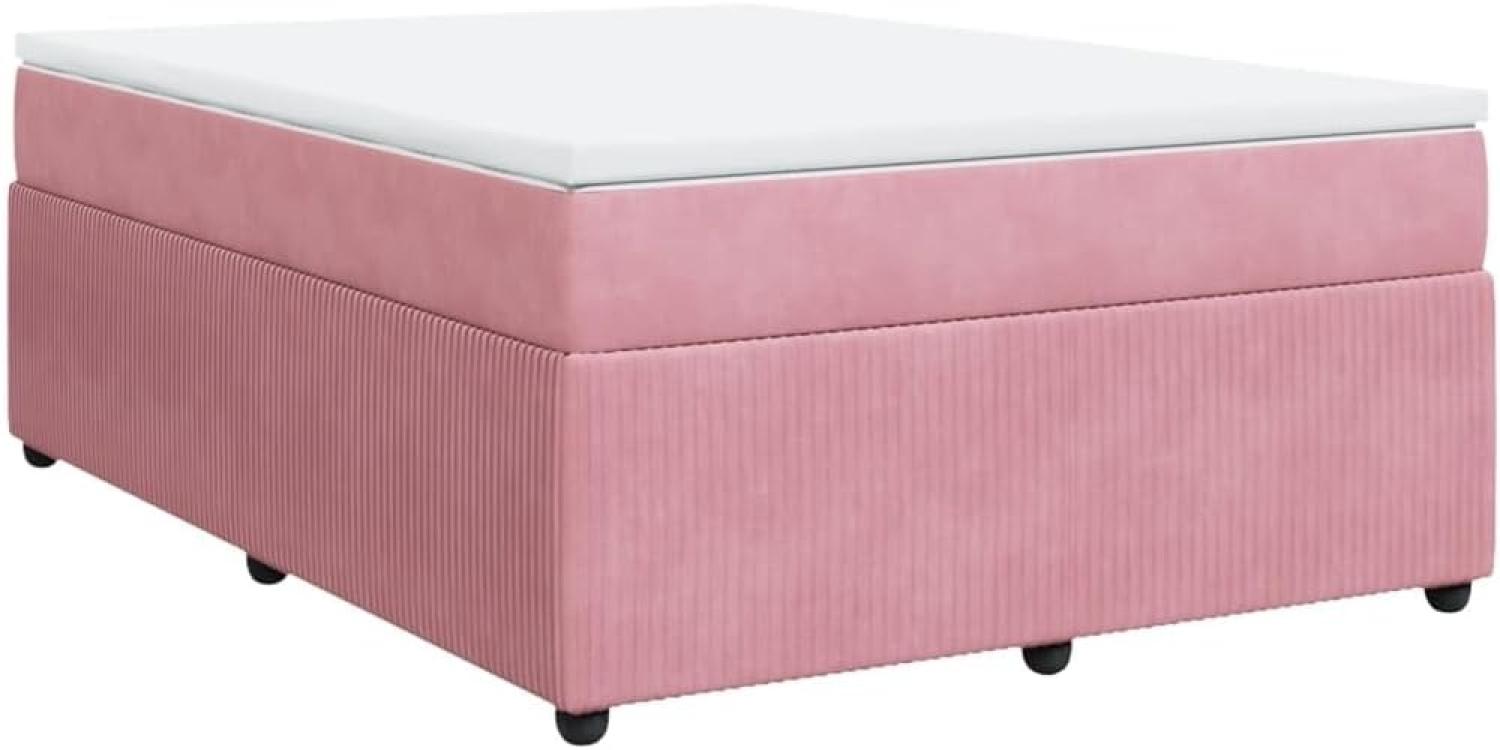 Boxspringbett mit Matratze Rosa 160x200 cm Samt 3285655 Bild 1