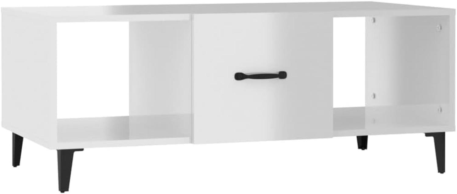 Couchtisch Hochglanz-Weiß 102x50x40 cm Holzwerkstoff Bild 1