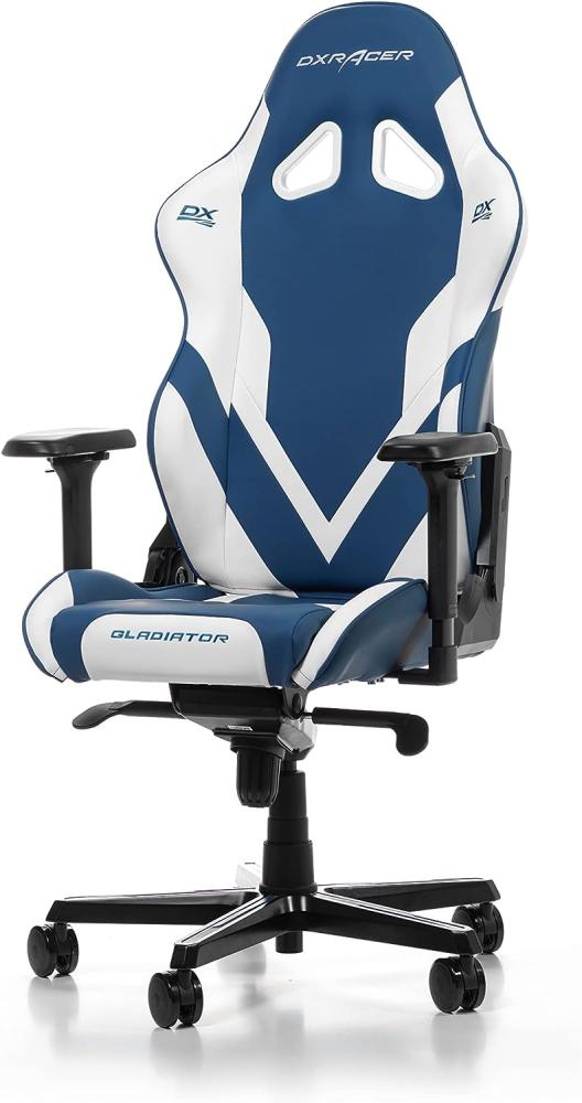 DXRacer (das Orginal) Gladiator G001 Gaming Stuhl, Kunstleder, Blau-weiß, 200 cm Bild 1