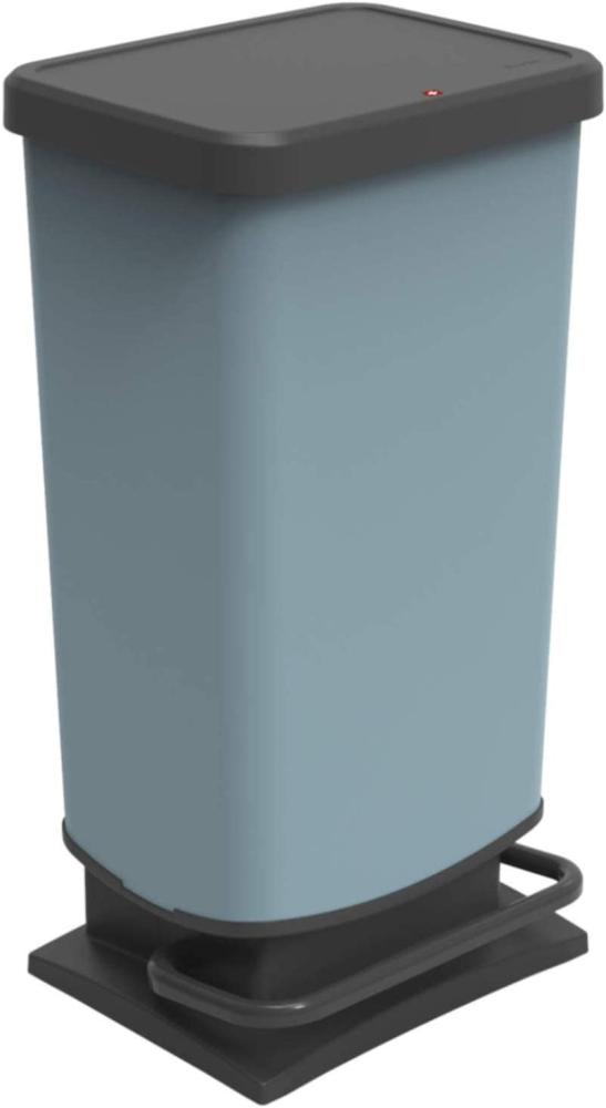 Rotho Eco Paso Mülleimer 40 l mit Deckel, Kunststoff (PP), Blau, 40 Liter (35,5 x 29,5 x 67 Bild 1
