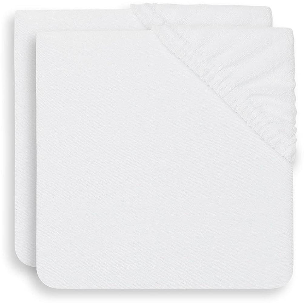 Jollein 2550-503-00001 Wickeltuchabdeckung Frottee 50x70cm weiß (2er Pack), weiß, 550 g Bild 1