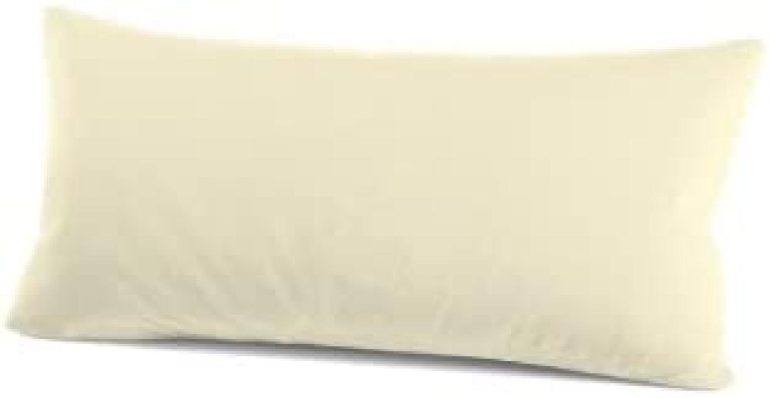 Schlafgut Kissenbezug Basic Jersey Baumwolle | Kissenbezug einzeln 40x80 cm | ecru Bild 1