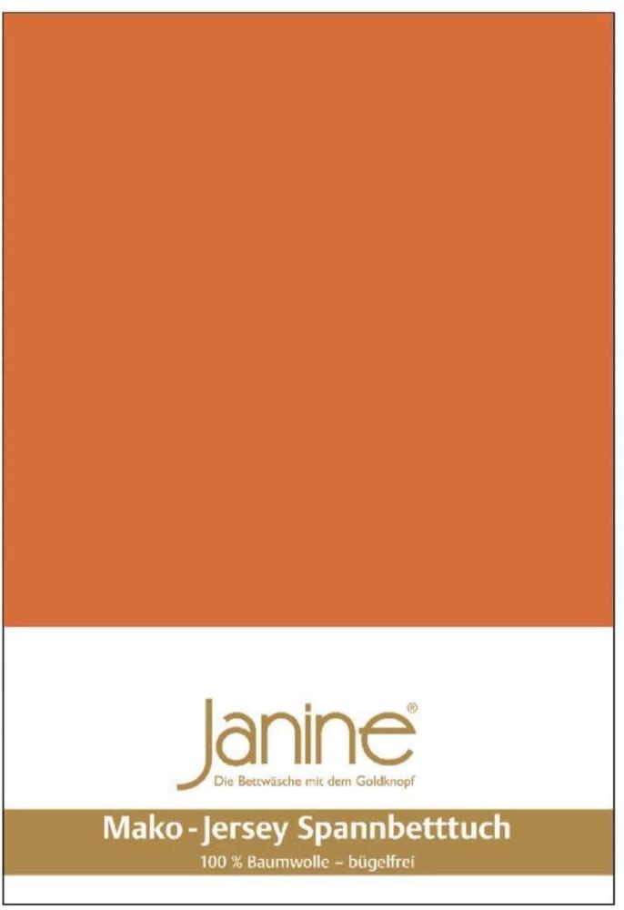 Janine Spannbetttuch 5007 Mako Jersey 180/200 bis 200/200 cm rost-orange Fb. 67 Bild 1