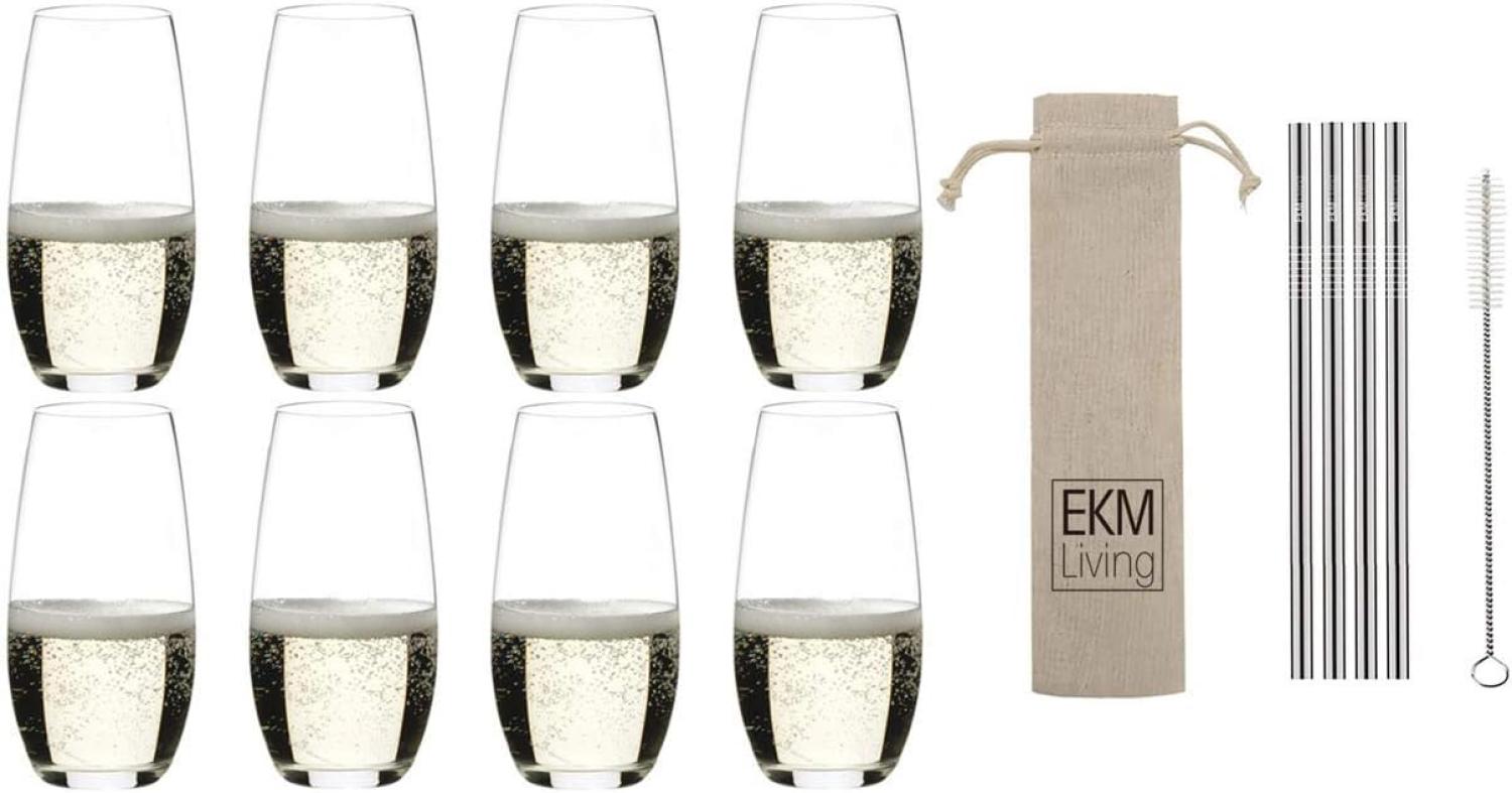 Riedel O Champagner Glas 8er Set 0414/28 x 4 und Geschenk + Spende Bild 1