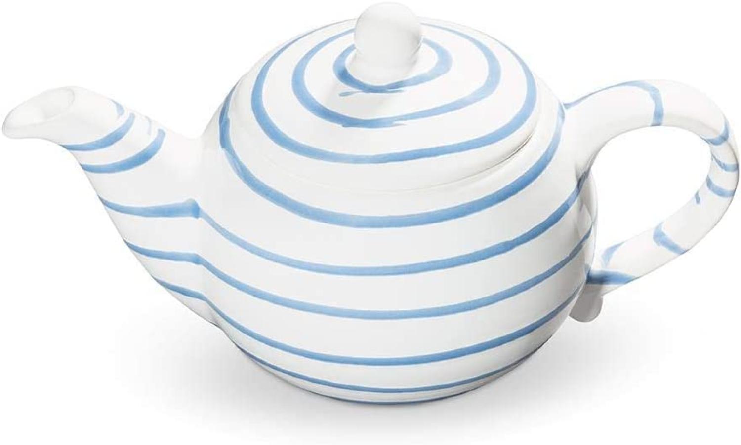 Blaugeflammt, Teekanne 0,5L - Gmundner Keramik Teekanne - Mikrowelle geeignet, Spülmaschinenfest Bild 1