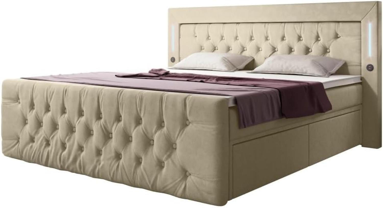 Boxspringbett Charme 140x200 H4 Beige Bild 1