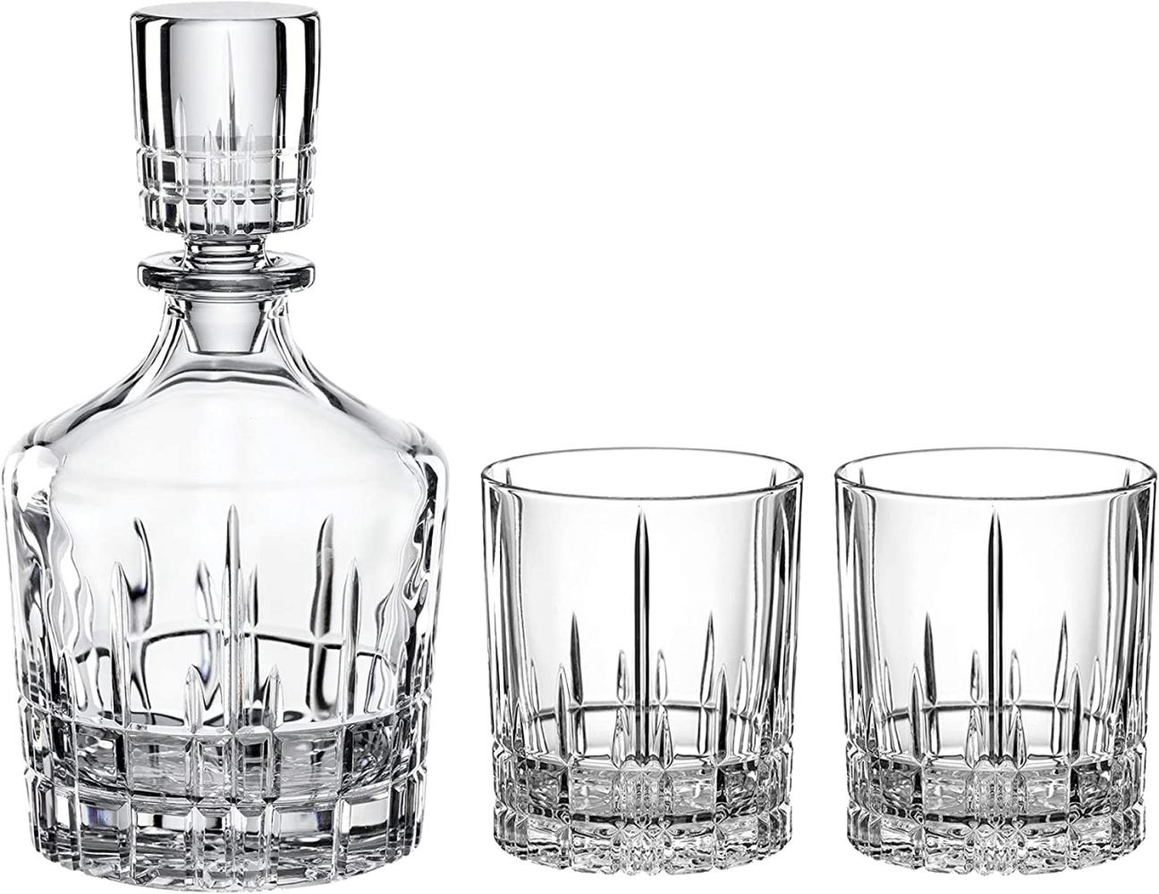 Spiegelau Perfect Serve Collection Perfect Whisky, 3-tlg, Whiskyflasche, Whiskyglas, Kristallglas, 4500198 Bild 1