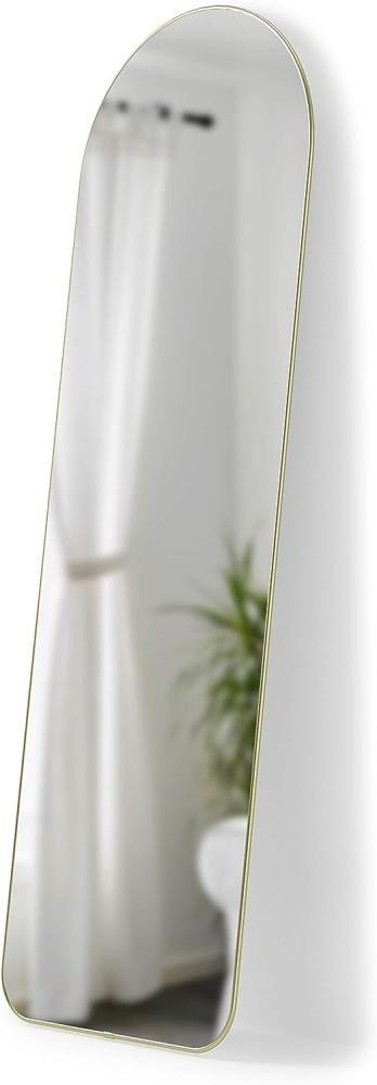 Umbra Standspiegel Hubba Gewölbt, Spiegel, Spiegelglas, Kunststoff, Messing, 51 x 158 cm, 1017062-104 Bild 1