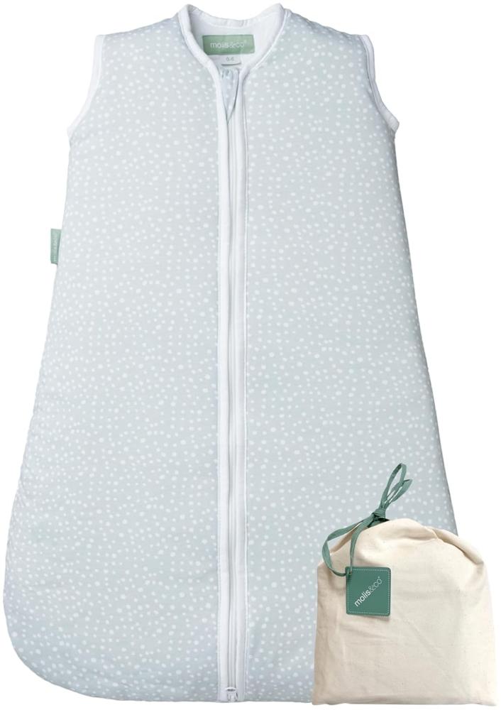 molis&co - Baby schlafsack ärmellos - Ideal für den Winter - Babyschlafsack tog 2.5 ohne Ärmel - 100% Baumwolle (Oeko-TEX 100), Premium Qualität - Grey Print (85 cm, 6-18 Monate) Bild 1