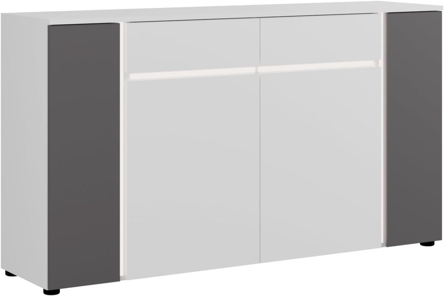 Sideboard Kato in weiß und grau 150 cm Bild 1