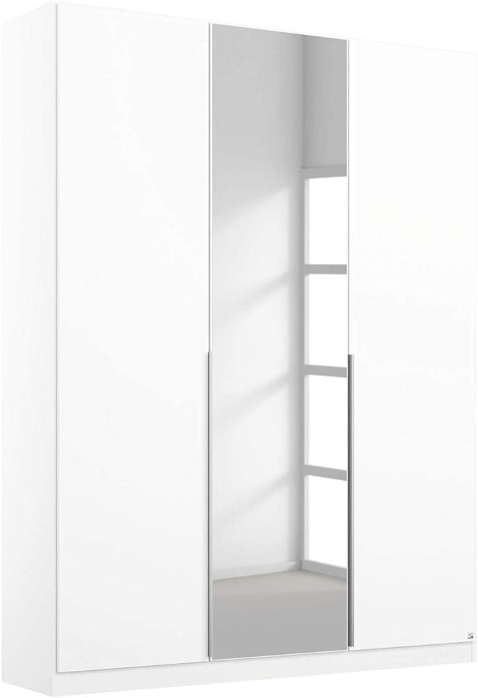 Rauch Möbel Alabama Schrank Kleiderschrank Drehtürenschrank Weiß mit Spiegel 3-türig inklusive Zubehörpaket Classic 2 Kleiderstangen, 7 Einlegeböden BxHxT 136x229x54 cm Bild 1