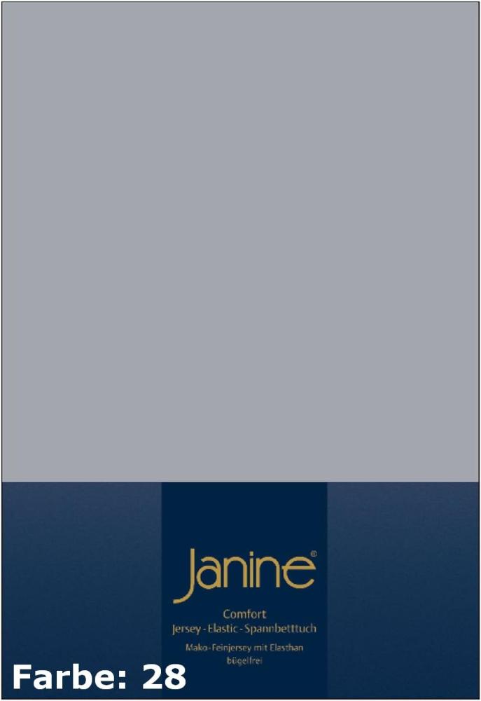 Janine Jersey Elastic Spannbetttuch | 90x190 cm - 100x220 cm | platin Bild 1