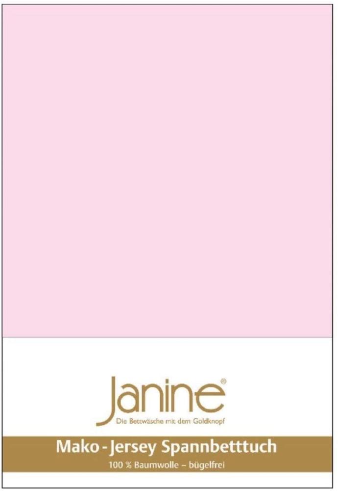 Janine Spannbetttuch 5007 Mako Jersey 180/200 bis 200/200 cm zartrosa Fb. 11 Bild 1
