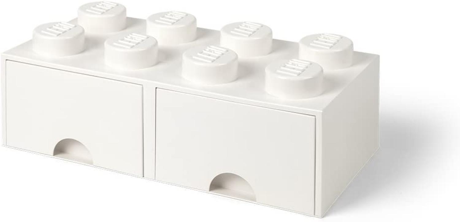 Room Copenhagen 'LEGO Storage Brick 8' Aufbewahrungsbox weiß mit 2 Schubladen Bild 1