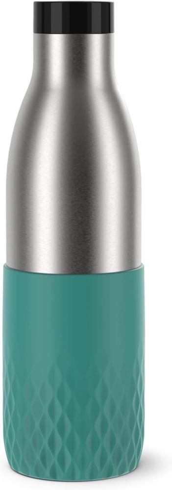 Emsa 'Bludrop Color Drinking' Trinkflasche mit Quick-Press Verschluss, Edelstahl Petrol, 0,7l Bild 1