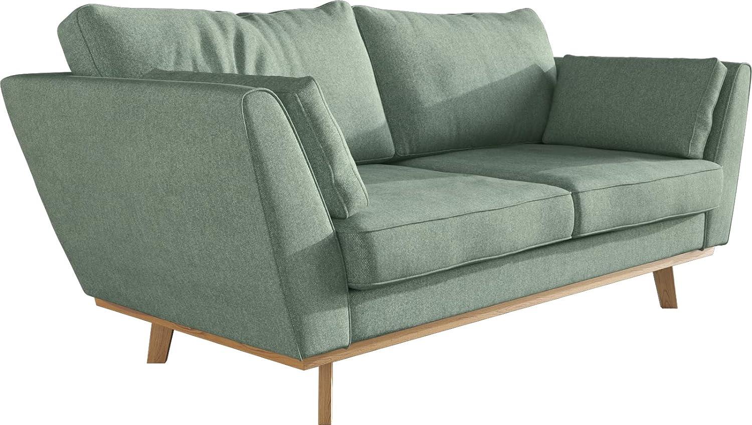 2-Sitzer Sofa MENA 180x90 cm Mikrofaser Grün 2-Sitzer Bild 1