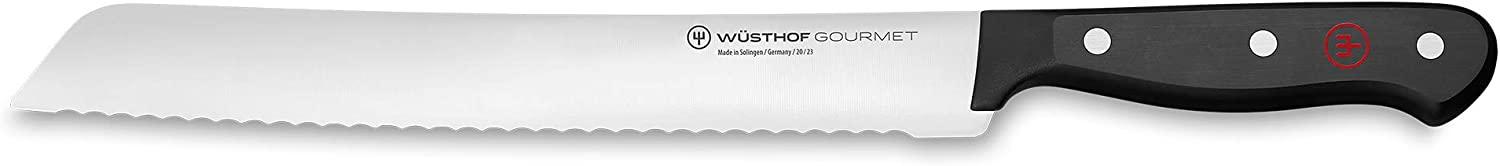 Wüsthof Brotmesser, Gourmet (1025045723), 23 cm Klinge mit Wellenschliff, Edelstahl, rostfrei, für Spülmaschine, sehr scharfes Sägemesser Bild 1