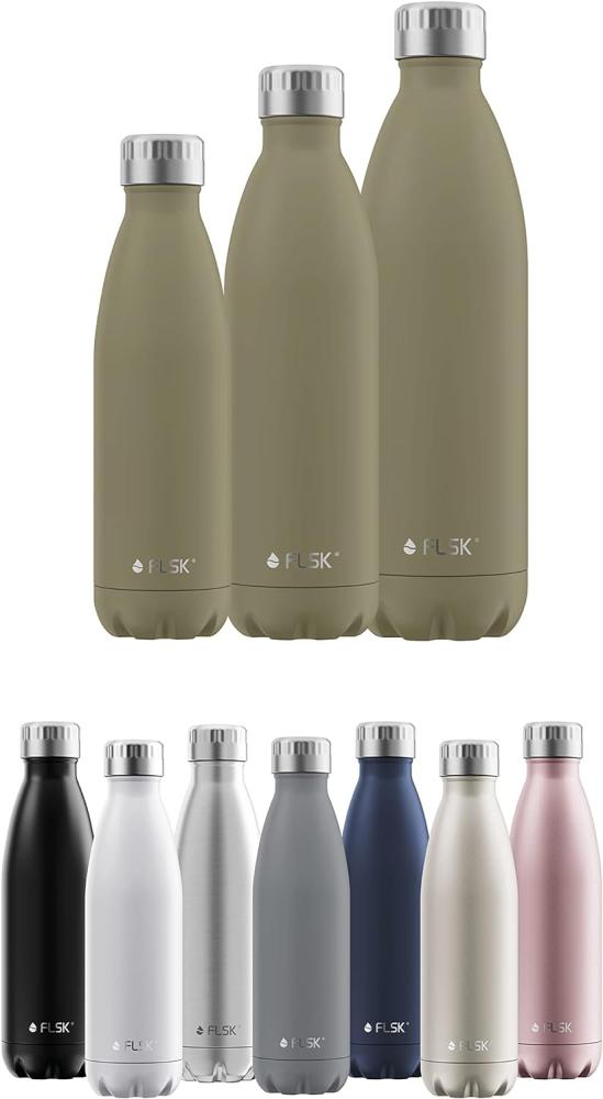 FLSK Trinkflasche Khaki Isolierflasche Grün - 2. Generation 750 ml Bild 1