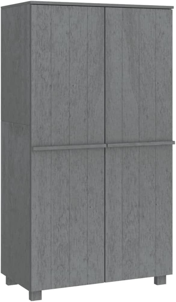 Kleiderschrank, Massivholz Kiefer, dunkelgrau, 89x50x180 cm Bild 1