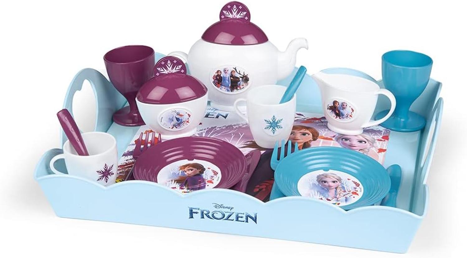 Frozen 2 Serviertablett, Disney Frozen Tablett mit Geschirr, für Kinder ab 3 Jahren Bild 1