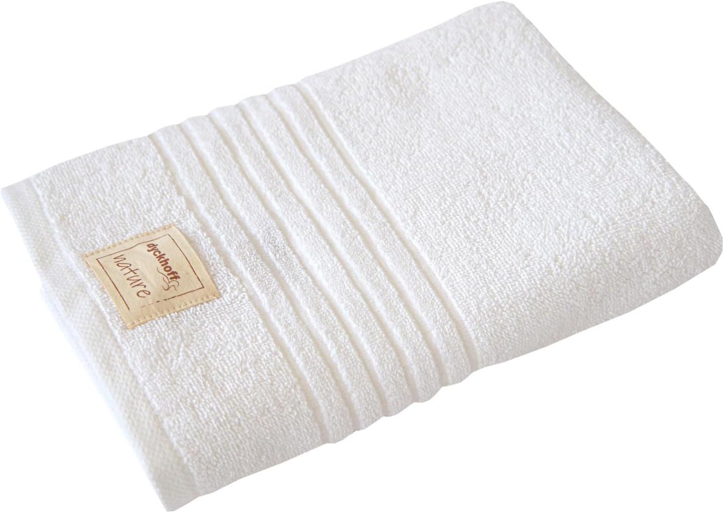 Bio Baumwolle Handtücher - alle Größen & Trendfarben Handtuch, 50x100 cm, weiß Bild 1