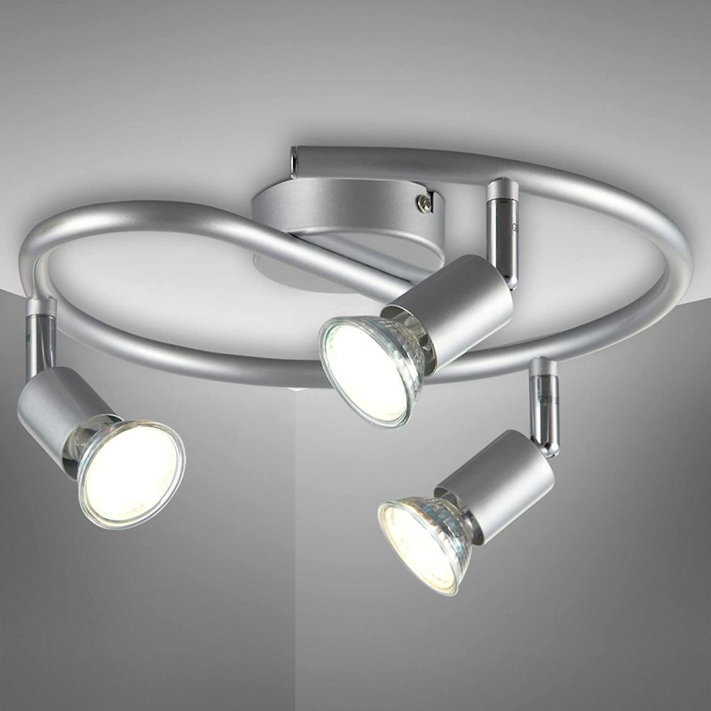 LED Deckenlampe Wohnzimmer schwenkbar GU10 Metall Decken-Spot Leuchte 3-flammig Bild 1