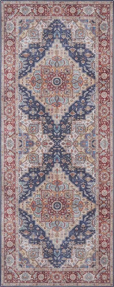 Vintage Teppich Sylla Indigoblau - 80x200x0,5cm Bild 1