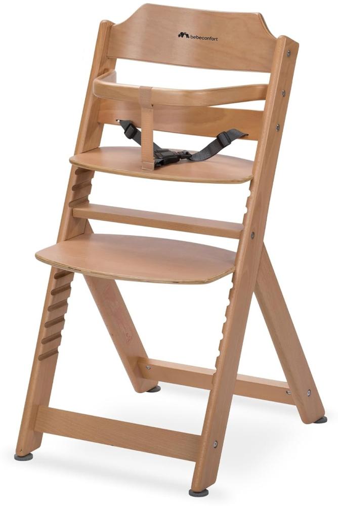 Bebeconfort Timba Basic, Anpassungsfähiger Holzstuhl, Höhenverstellbar, ab einem Alter von 6 Monaten bis 10 Jahren, bis 30 kg, Natural Wood Bild 1