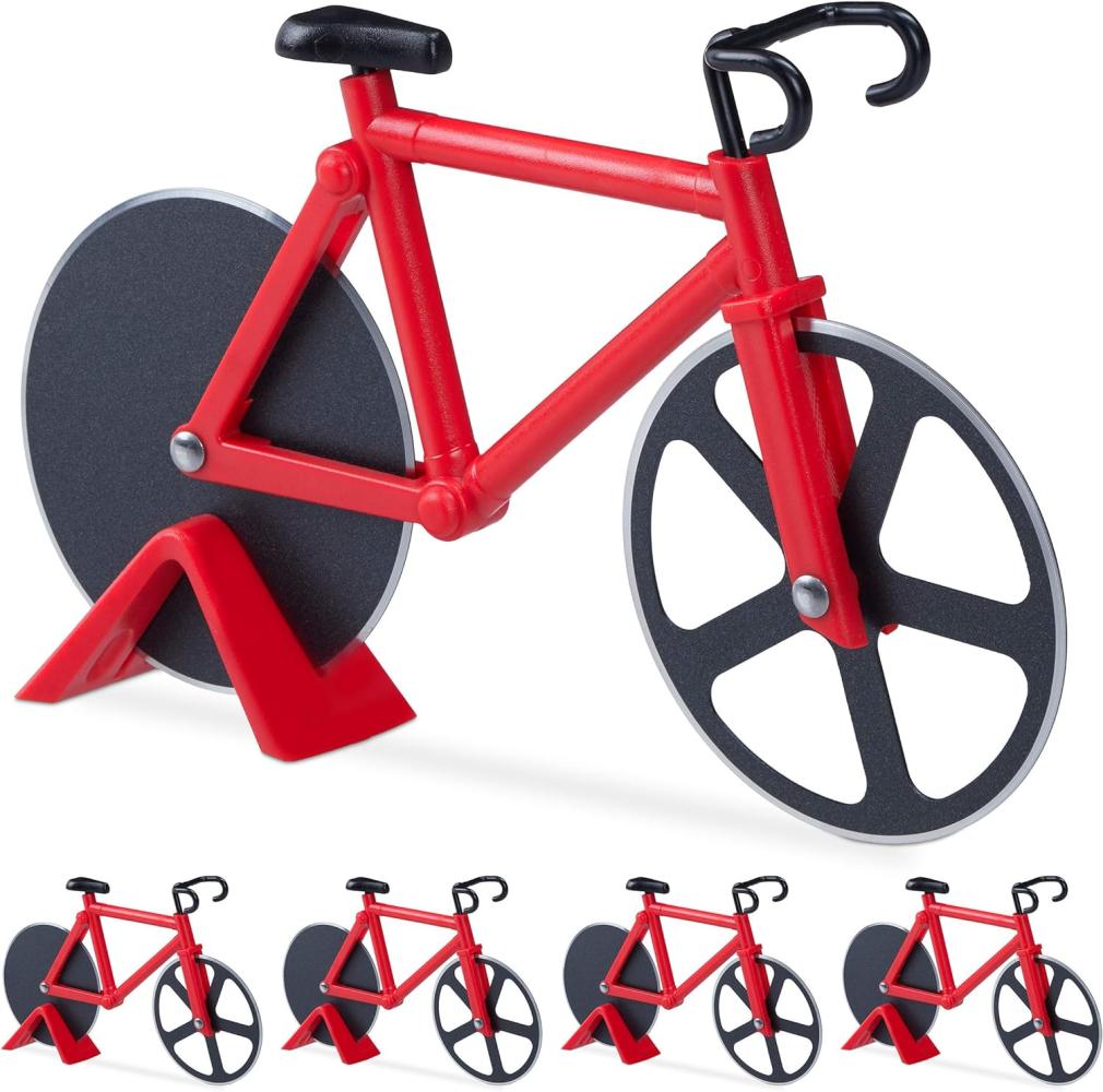 5 x Fahrrad Pizzaschneider rot 10025811 Bild 1