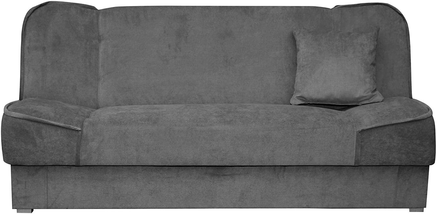 Mirjan24 'Gemini' Sofa mit Schlaffunktion und Bettkasten, Zetta 305 grau, 80x175x80cm Bild 1