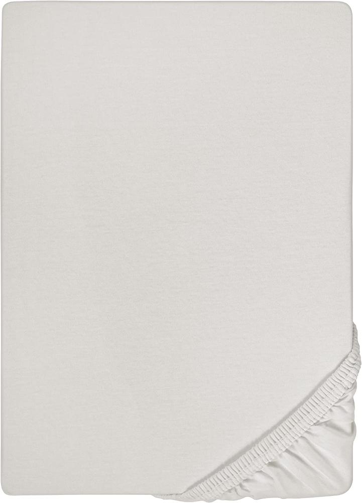 Biberna Jersey Elasthan Spannbettlaken Spannbetttuch 180x200 cm - 200x220 cm Grau Bild 1