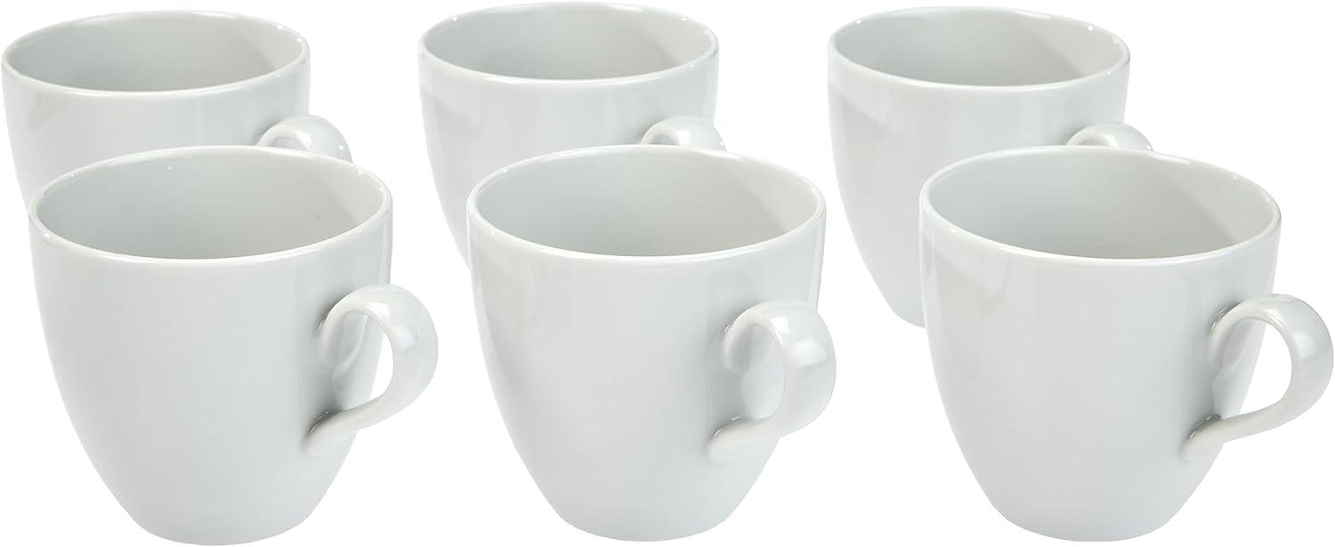 Alessi Mami Kaffee Obertasse 6 Stück aus weißem Porzellan 8,0cm Bild 1