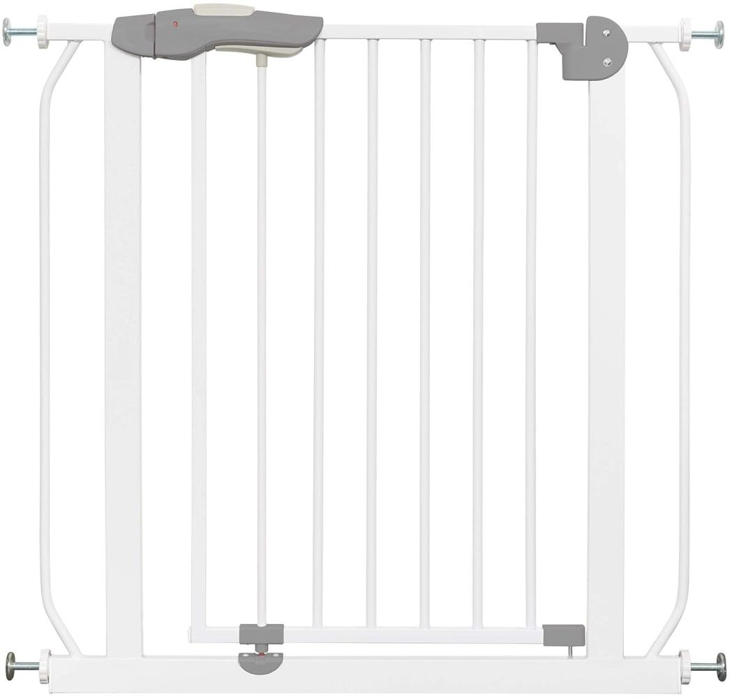 ib style KAYA | Das Premium Treppengitter|mit ALLEN Sicherheitsmerkmalen | Inkl. Wandschutzkappen | Kein Bohren 135-145 cm + 2x Y-Adapter Bild 1