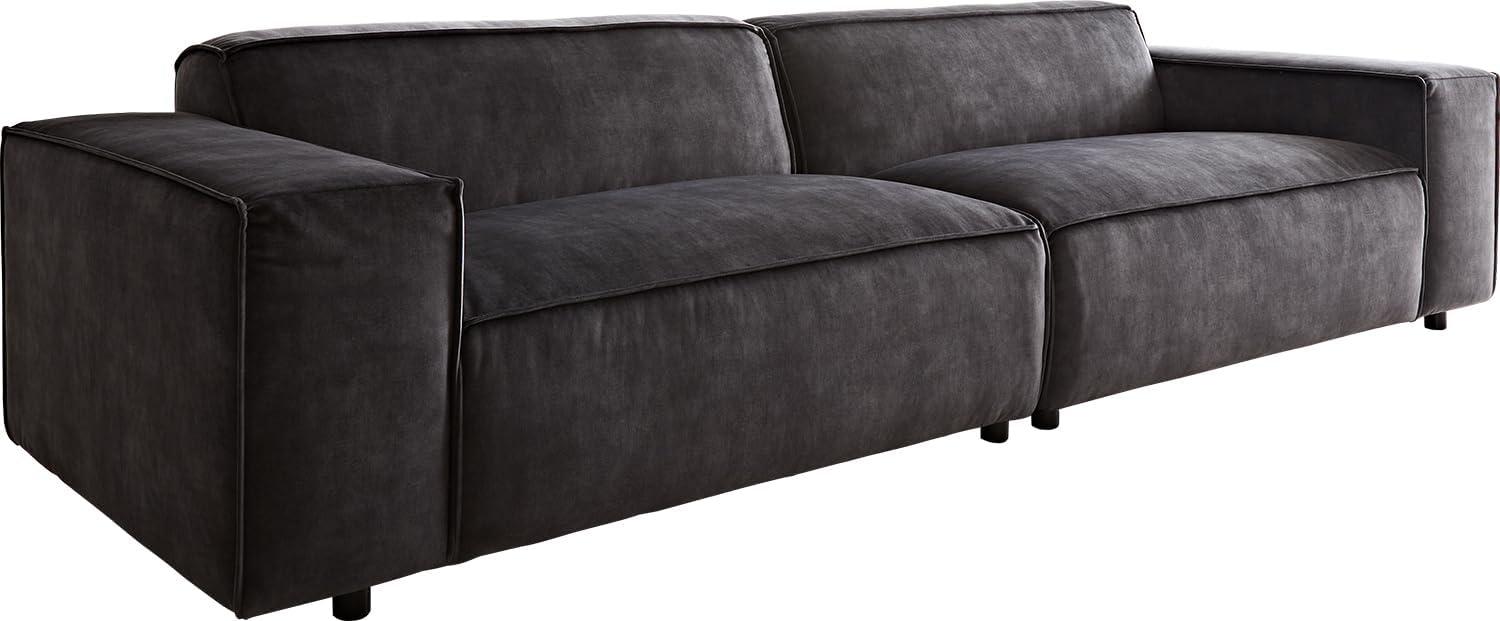 Big-Sofa Tenso 285x105 cm Velour Anthrazit Bild 1