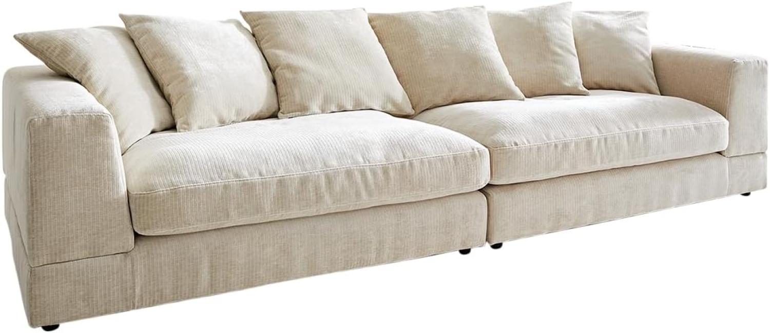 Big-Sofa Justo 310x110 cm Chenille Beige Bild 1