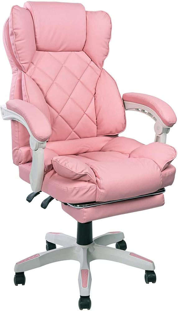 Schreibtischstuhl Design Bürostuhl TV Sessel Chefsessel Relax & Home Office, Farbe:Rosa Bild 1
